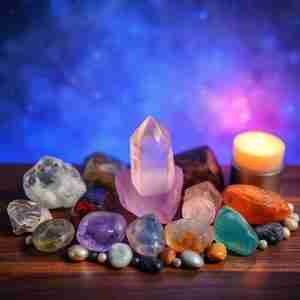  Crystals and stones used to ground a room 