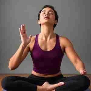 Silhouette of a woman practicing Ujjayi Breath