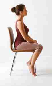 Silhouette of a woman practicing chair go