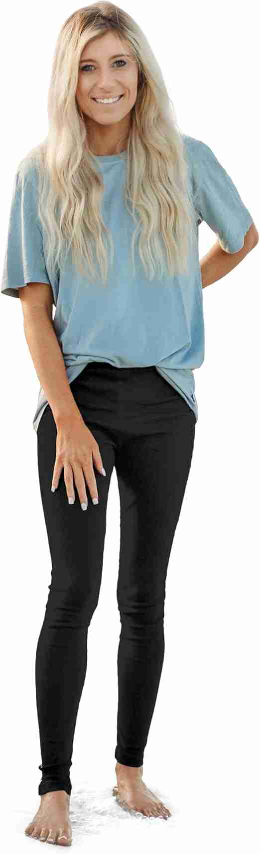 City Threads Women's Leggings 100% Cotton Made in USA Sensory Friendly, Soft Stretch Comfortable for Yoga Sports & Daily Wear